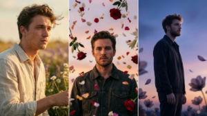 5 Huayuan Image 3.0 AI Photo Editing Prompts for Dreamy Cinematic Portraits with Natural Emotion & Floral Aesthetics.