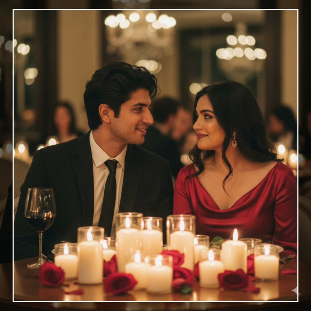 06 Romantic Valentine AI Image – Cinematic Candlelight Dinner Scene Viral Gemini AI Photo Editing Prompts Copy-Paste 4K Instagram Portraits! 36 image 14