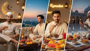 Iftar Time Photo Editing Prompt you can use for AI photo editing.