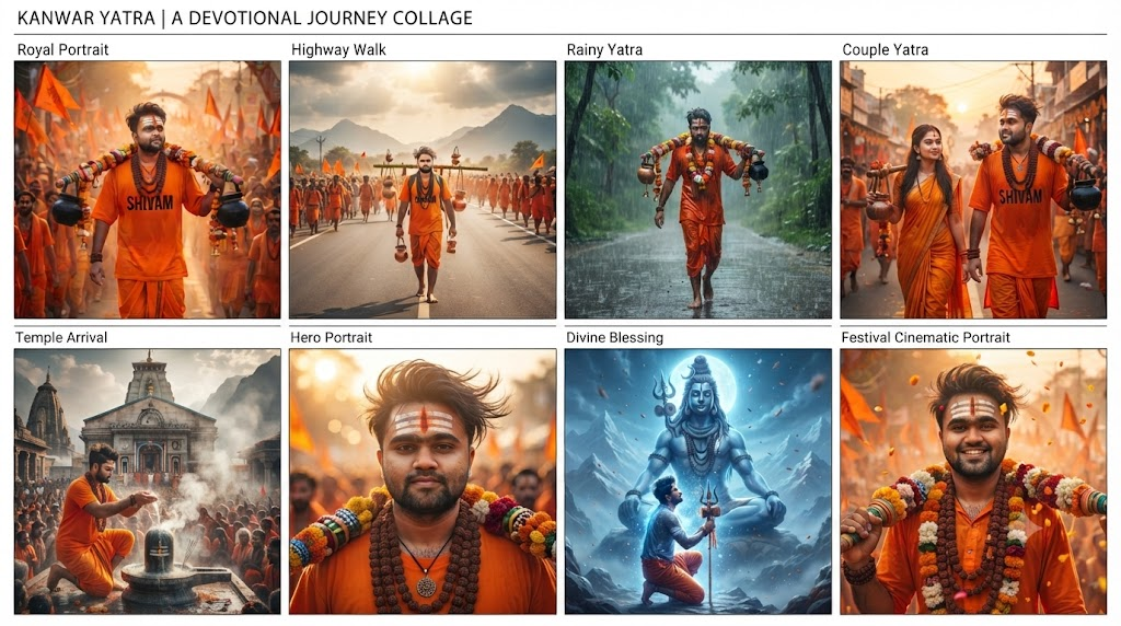 Kanwar Yatra AI Photo Prompts 2026: 8 Ultra-Realistic 8K Mahadev Image Prompts with Face Reference