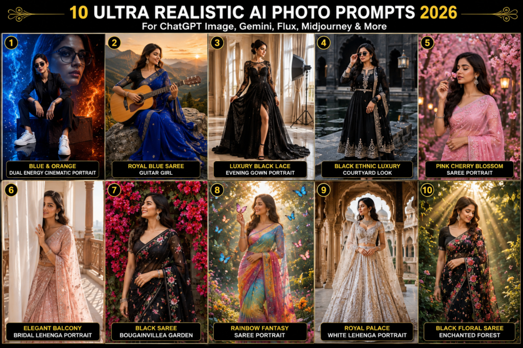 10 Best Gemini AI Photo Prompts 2026: Ultra Realistic 8K Cinematic Photo Banaye