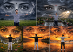 Giant Female Eyes AI Photo Prompts: 5 Ultra-Realistic 8K Cinematic Photo Editing Prompts